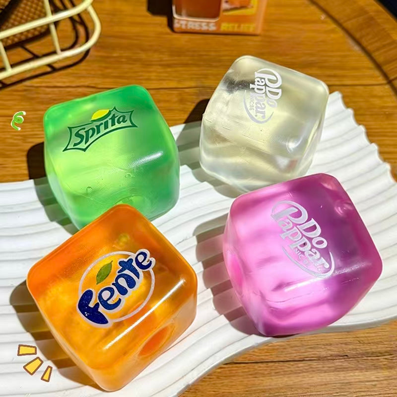 Slow Rebound Soda Ice Cube Squishy Drink Stress Relief Toy