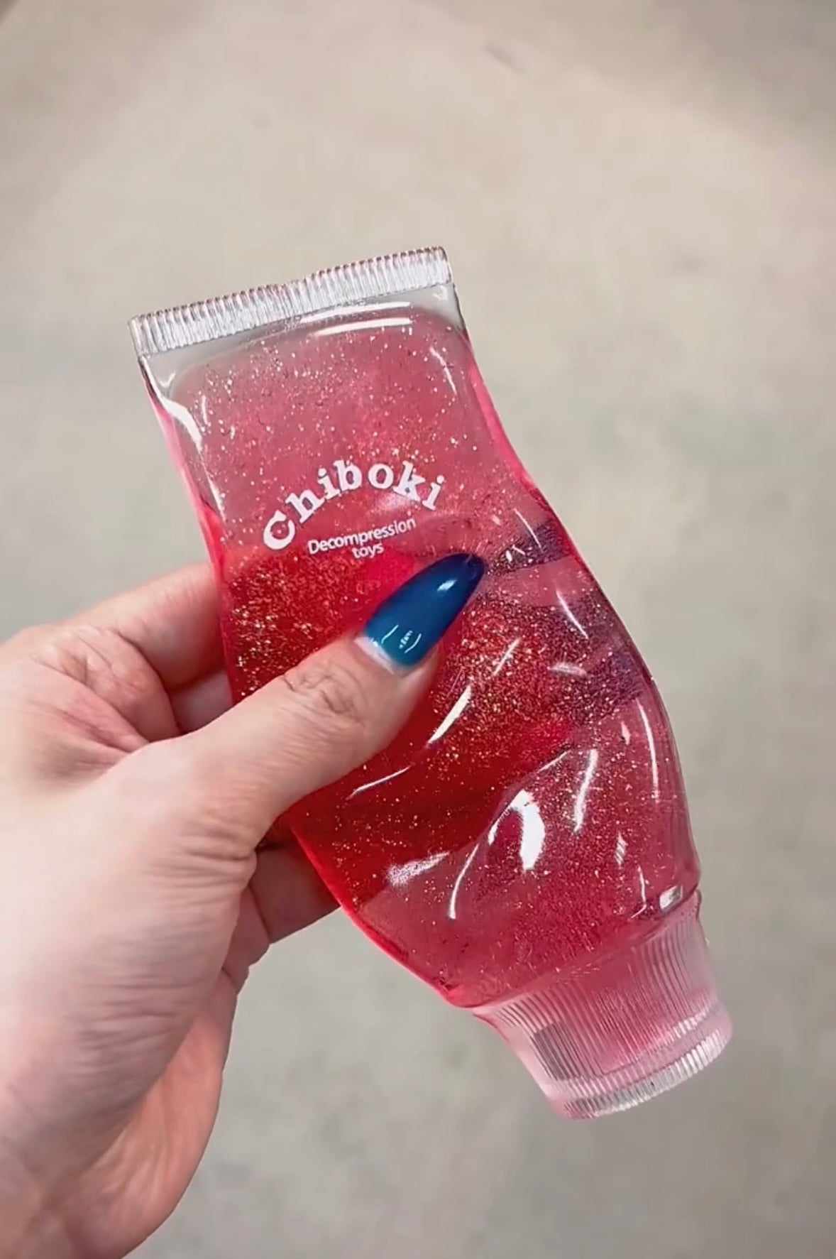 Glitter Tooth Paste Squishy Moldable(Zero bounce-back) Squish Fidget Toy