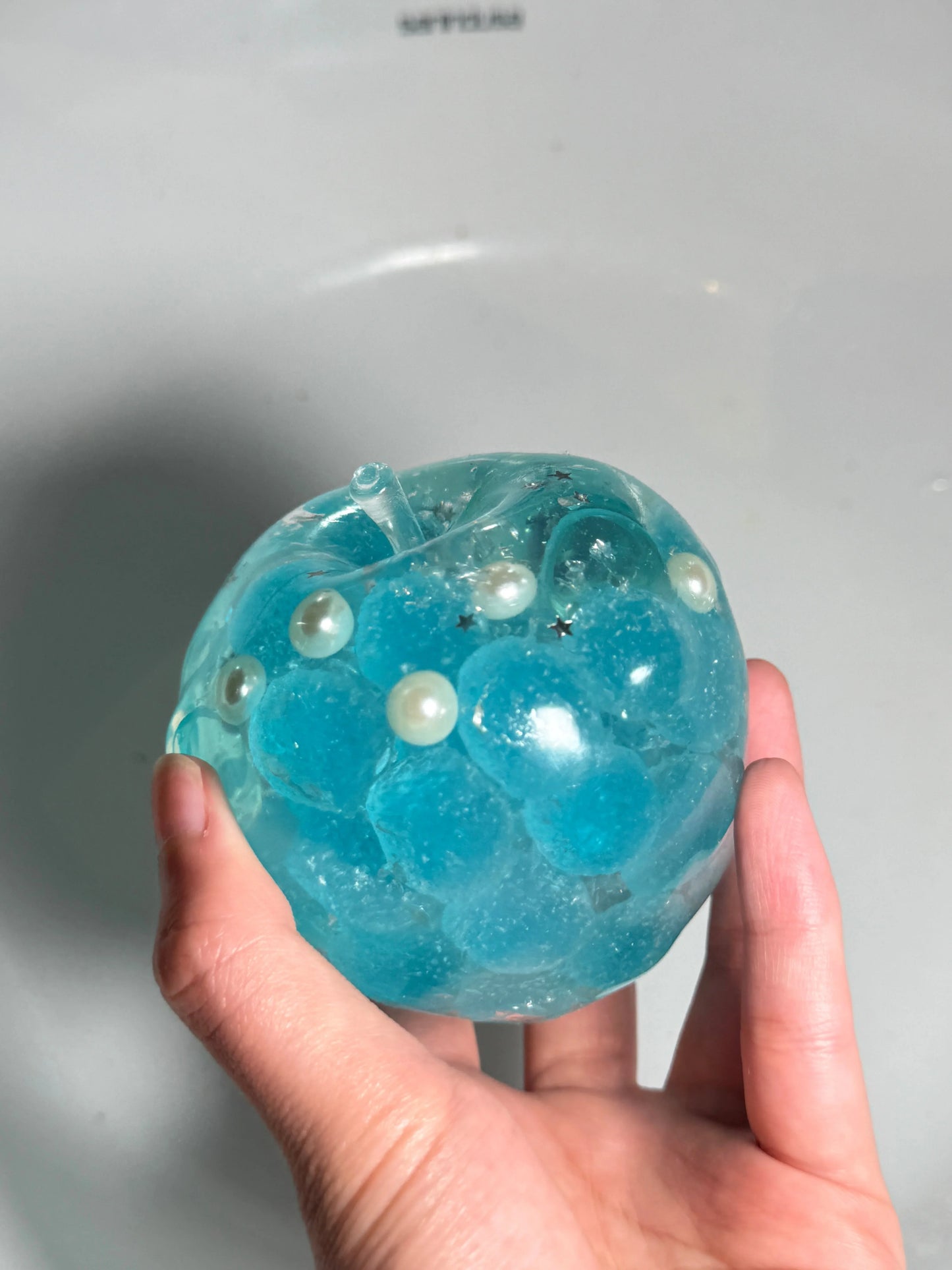 Blue Ocean Crystal Ball Apple (Zero bounce-back) Squishy Fidget Toy(10 Days Wait)