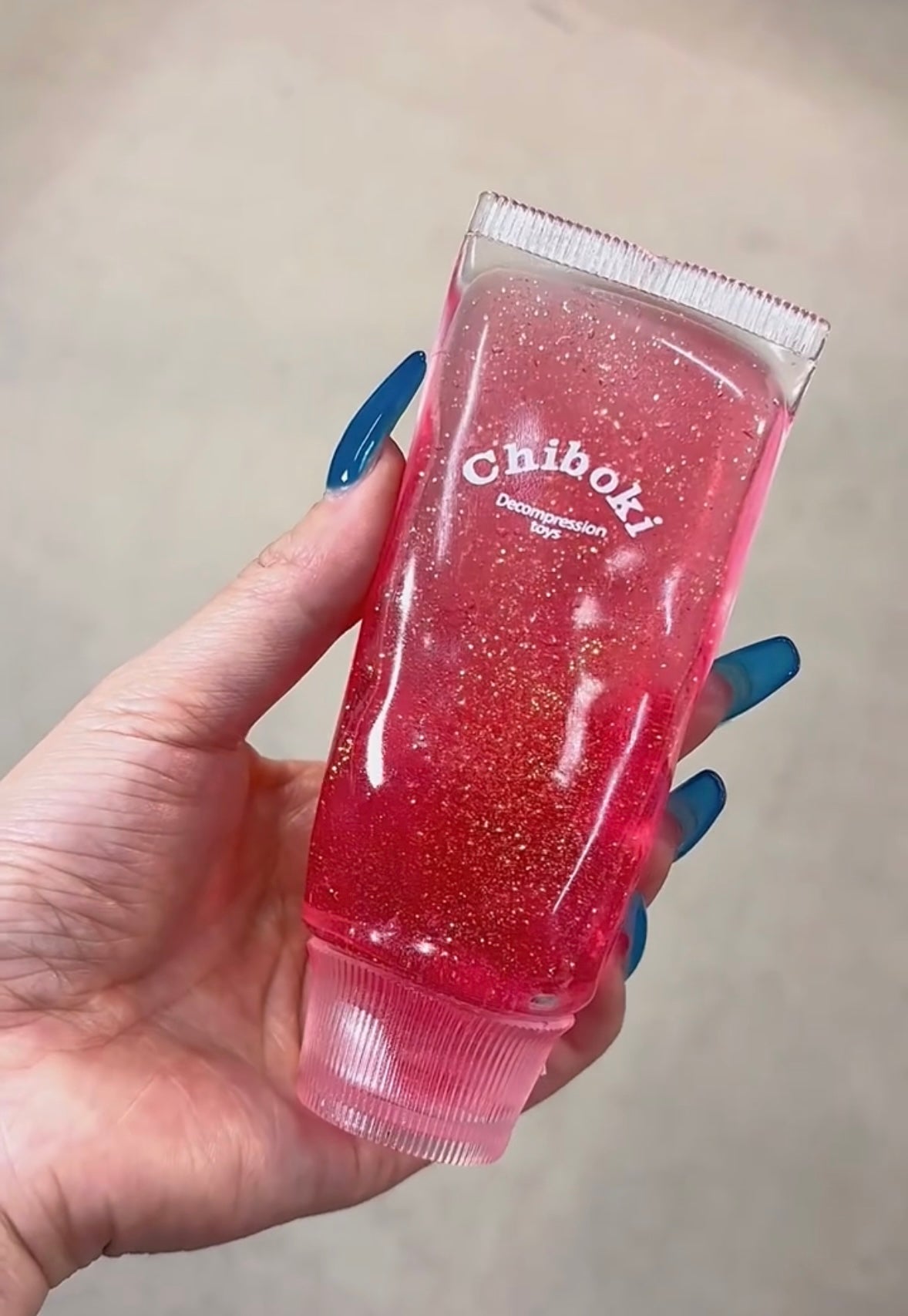 Glitter Tooth Paste Squishy Moldable(Zero bounce-back) Squish Fidget Toy